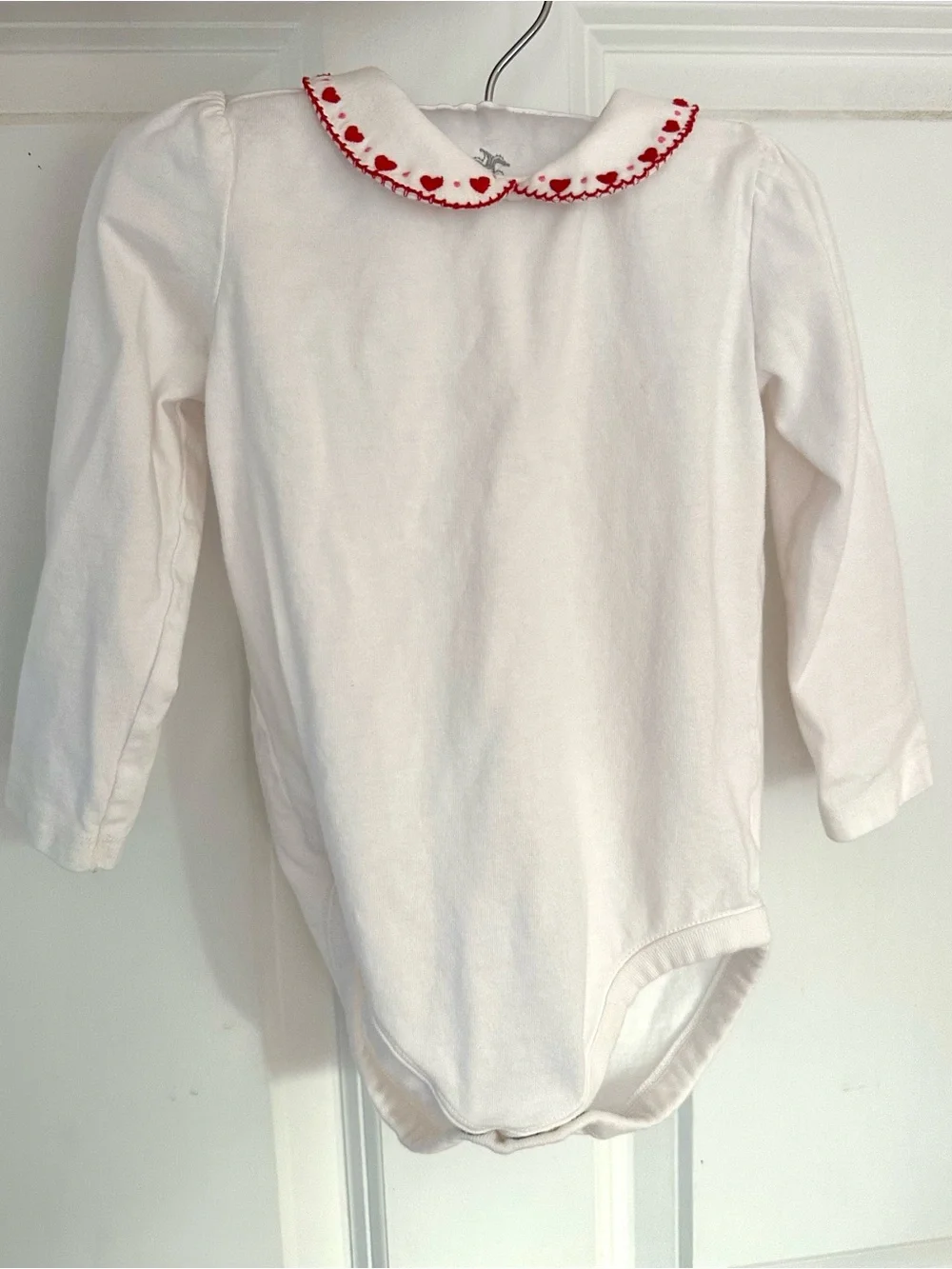 Gymboree 18-24M Apple Corduroy Jumper Dress & Heart Collar Bodysuit 2pc Set